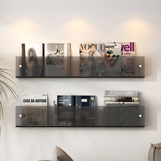 Modern Acrylic Wall-Mounted Bookcase  Floating Shelf