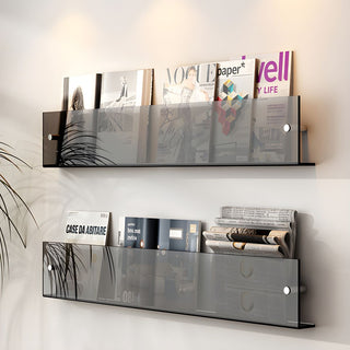 Modern Acrylic Wall-Mounted Bookcase  Floating Shelf