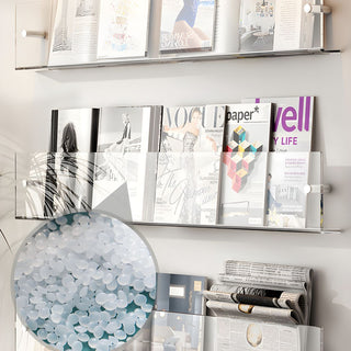 Modern Acrylic Wall-Mounted Bookcase  Floating Shelf