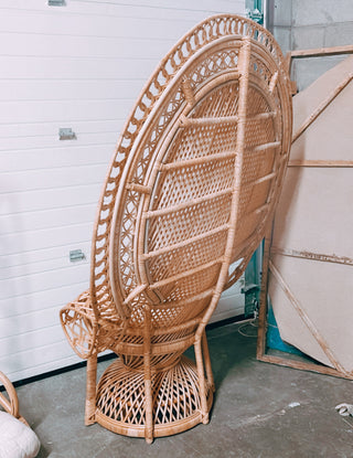 Chaise Lady Peacock en rotin naturel
