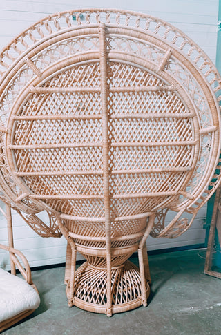 Chaise Lady Peacock en rotin naturel