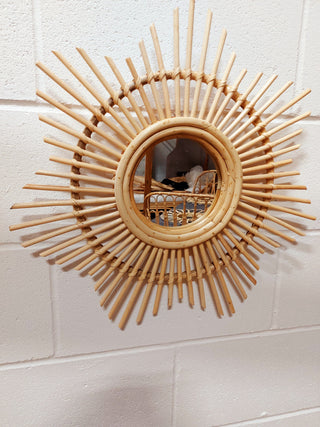 Miroir en rotin Mini Star
