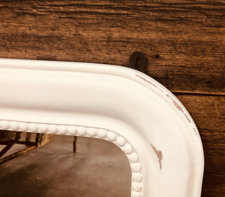 Wall Accent Small French Washed  White Mirror