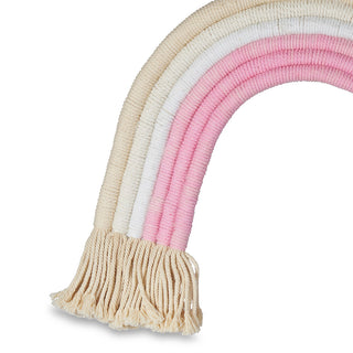 Grande tenture murale arc-en-ciel en macramé ~ Décoration de chambre d'enfant