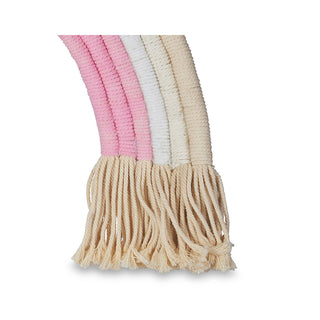 Grande tenture murale arc-en-ciel en macramé ~ Décoration de chambre d'enfant