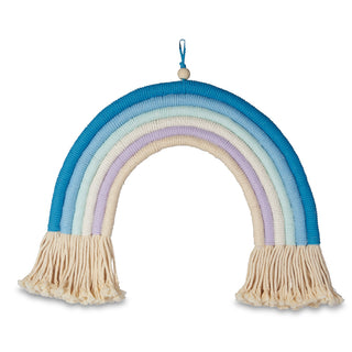 Grande tenture murale arc-en-ciel en macramé ~ Décoration de chambre d'enfant