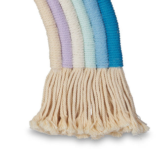 Grande tenture murale arc-en-ciel en macramé ~ Décoration de chambre d'enfant