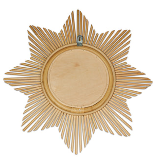 Miroir en rotin Étoile Hexagramme