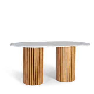 Nouvelle table ovale en marbre Milan