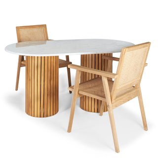 Nouvelle table ovale en marbre Milan
