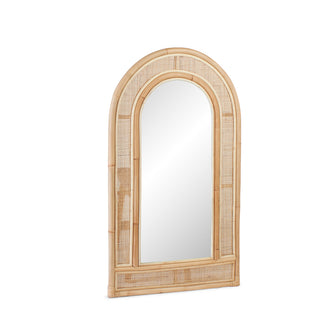 Miroir en arc de Lombok en rotin
