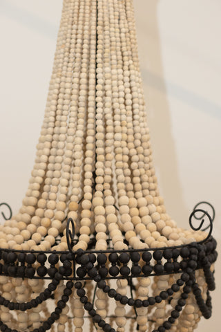 Grand lustre suspendu à perles Zora