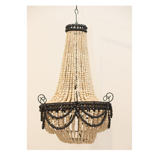 Grand lustre suspendu à perles Zora