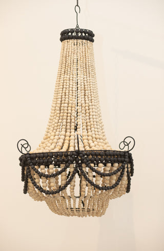 Grand lustre suspendu à perles Zora