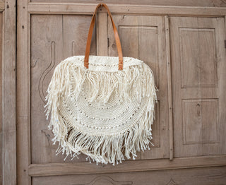 Sac fourre-tout en macramé tissé à la main