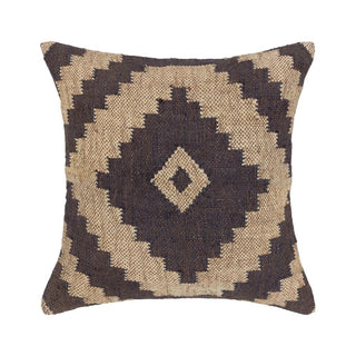 Coussin Dhurrie tabac 22" x 22"