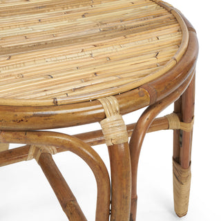 Table basse ronde en rotin Sumatra