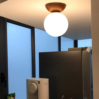 Traditional Japanese Ceiling Light, Artistic Design