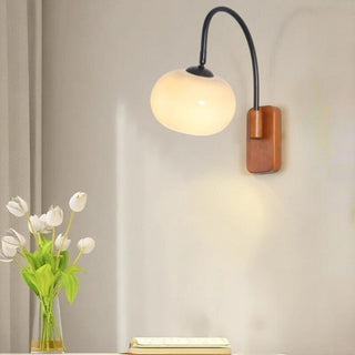 Persimmon Rotatable Glass Wall Sconce, Bauhaus Style