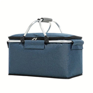 Collapsible Insulated Picnic Basket, Leakproof Design
