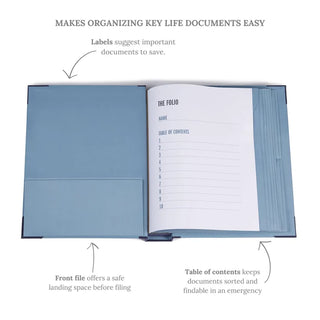 Document Binder With Organiser Envelopes “In Case I Go Missing” Design