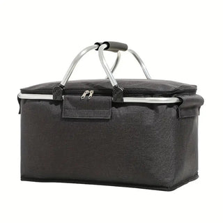 Collapsible Insulated Picnic Basket, Leakproof Design