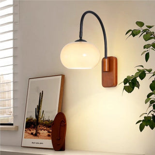Persimmon Rotatable Glass Wall Sconce, Bauhaus Style