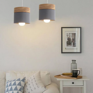 Natural Wood Pendant Lights, Rustic Charm