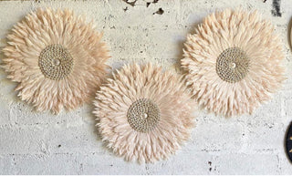 Light Peach Wall Decor Feather & Shell - Deco Wall hanging JUJU HATS