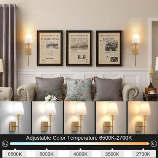 Rechargeable Wireless Wall Sconce, Energy-Efficient