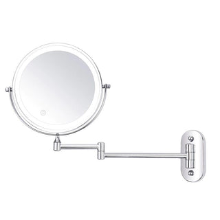 Sleek Rechargeable LED Makeup Mirror, Chrome Finish