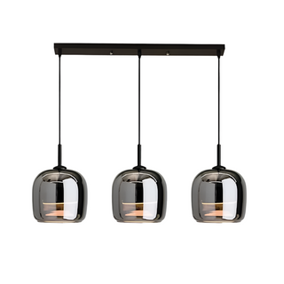 Sleek Black Glass Pendant Light, Modern Design