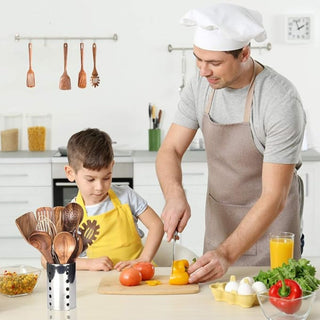 Sturdy Wooden Cooking Utensils Set | Versatile Design