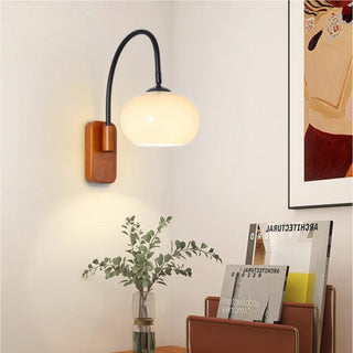 Persimmon Rotatable Glass Wall Sconce, Bauhaus Style