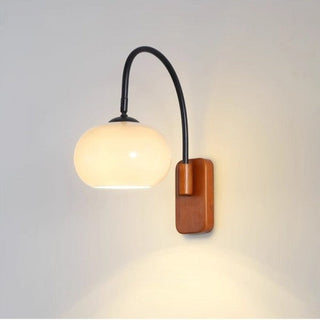 Persimmon Rotatable Glass Wall Sconce, Bauhaus Style