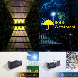 Solar Outdoor Wall Lights, Adjustable Brightness