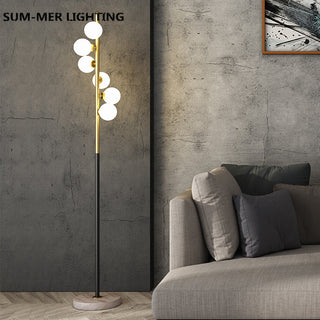 Nordic Style Glass Floor Lamp, Sleek Design