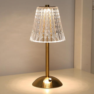 Radiant Crystal Table Lamp, Golden Finish