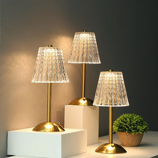 Radiant Crystal Table Lamp, Golden Finish