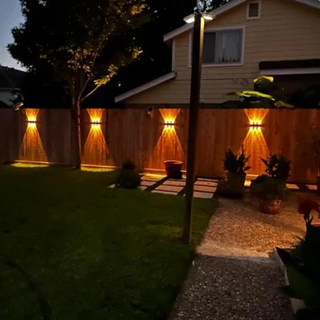 Solar Outdoor Wall Lights, Adjustable Brightness