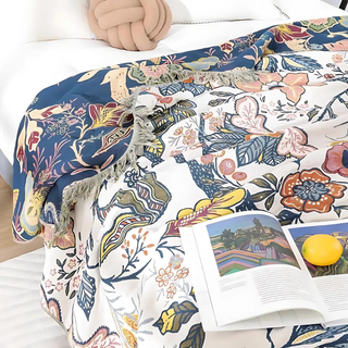 Rustic Floral Throw Blanket | Artistic Design