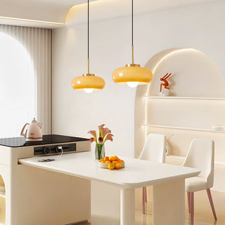 Artistic Glass Pendant Light, Bread Shape