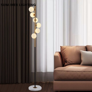 Nordic Style Glass Floor Lamp, Sleek Design