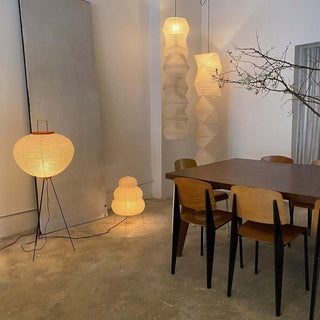 Translucent Paper Floor Lamp, Soft Glow