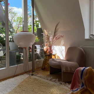 Translucent Paper Floor Lamp, Soft Glow