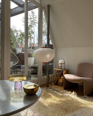 Translucent Paper Floor Lamp, Soft Glow