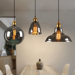 Vintage-Inspired Glass Pendant Light, Antique Design