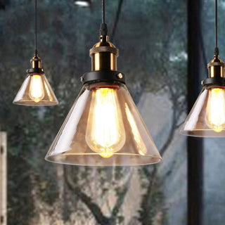 Vintage-Inspired Glass Pendant Light, Antique Design