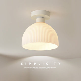 Contemporary Ceiling Fixture, Milk White Glass