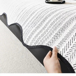 Herringbone Scallop Edge Sofa Cover | Stylish Home Decor